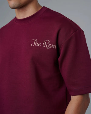 Relaxed Burgandy T-shirt - Rovit